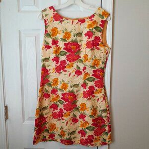 Fully lined Floral High Quality Polyester Silk